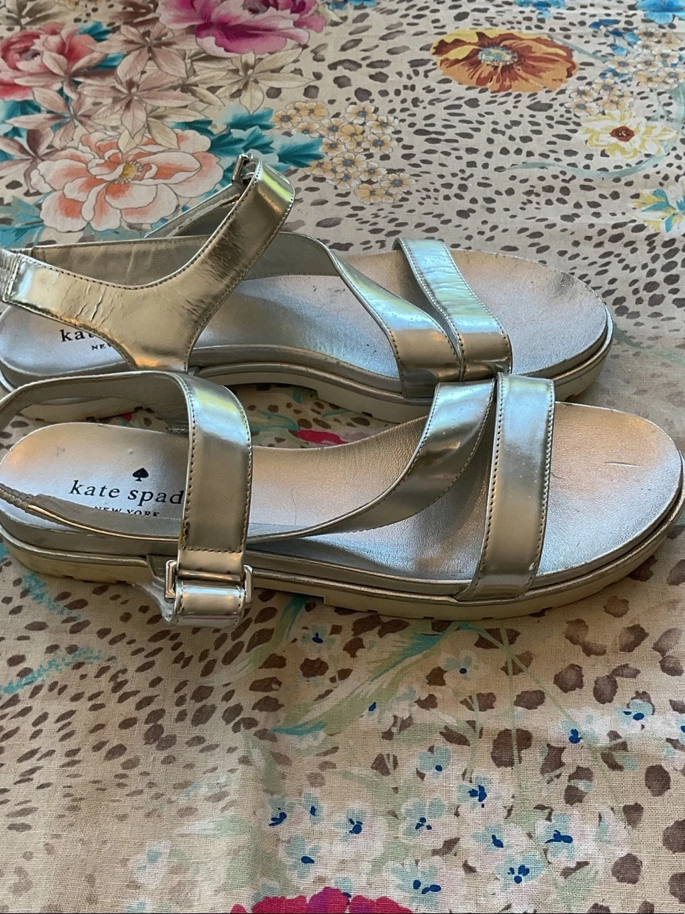 kate spade McKee Silver Sport Sandals